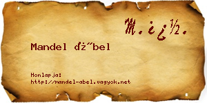 Mandel Ábel névjegykártya