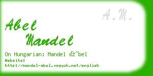 abel mandel business card